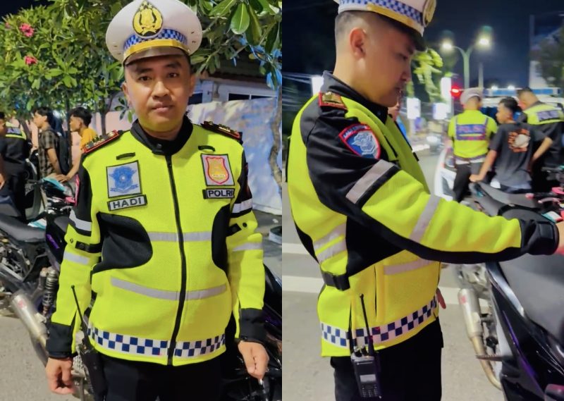 Kasat Lantas Polresta Jambi AKP Hadi Siswanto saat memimpin penindakan kendaraan knalpot brong, Kamis (16/5/2025)